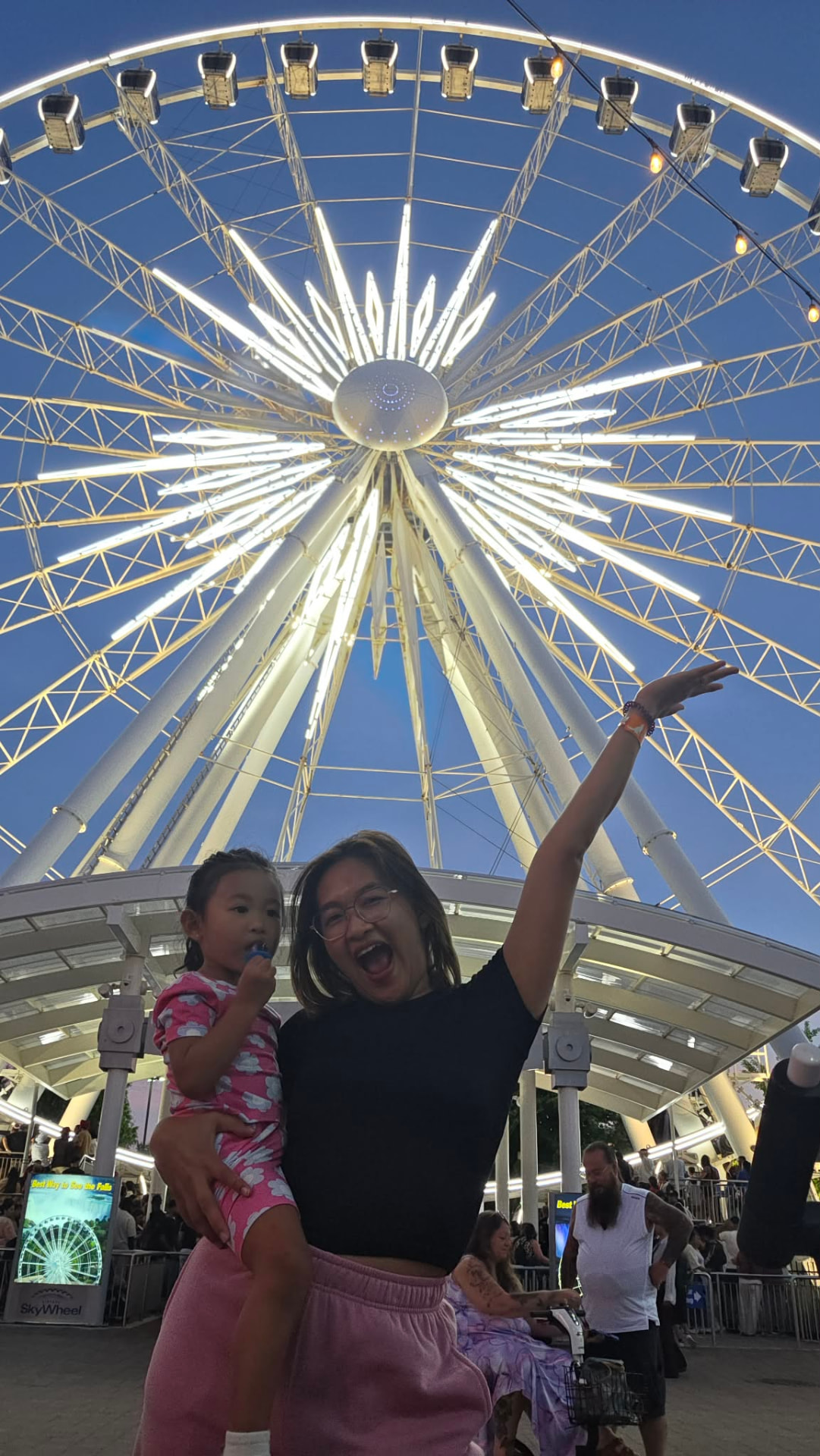 A candid moment from Charm's family life