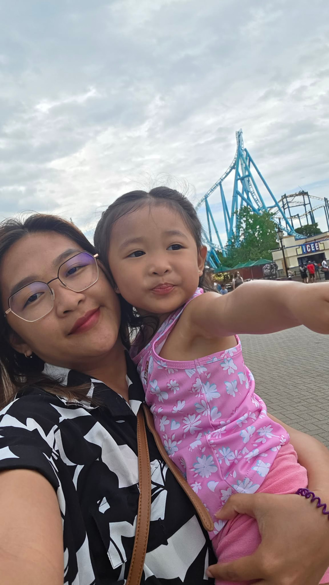 A candid moment from Charm's family life