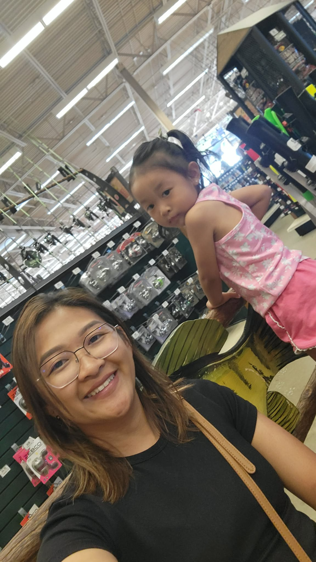 A candid moment from Charm's family life